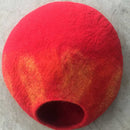 felt cat cave red