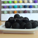 Felt Ball Black 1 CM,  2 CM, 2.5 CM, 3 CM, 4 CM Colour 11 - Felt Ball Rug USA - 1
