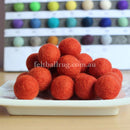 Felt Ball Burnt Orange 1 CM,  2 CM, 2.5 CM, 3 CM, 4 CM Colour 13 - Felt Ball Rug USA - 1