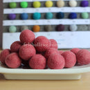 Felt Ball Candy Pink 1 CM,  2 CM, 2.5 CM, 3 CM, 4 CM Colour 15 - Felt Ball Rug USA - 1