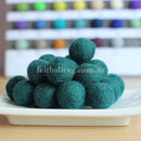 Felt Ball Teal Green 1 CM,  2 CM, 2.5 CM, 3 CM, 4 CM Colour 17 - Felt Ball Rug USA - 1
