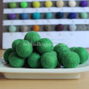 Felt Ball Spring Green 1 CM,  2 CM, 2.5 CM, 3 CM, 4 CM Colour 21 - Felt Ball Rug USA - 1