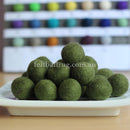 Felt Ball Green Grass 1 CM,  2 CM, 2.5 CM, 3 CM, 4 CM Colour 22 - Felt Ball Rug USA - 1