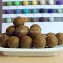Felt Ball Caramel Brown 1 CM,  2 CM, 2.5 CM, 3 CM, 4 CM Colour 25 - Felt Ball Rug USA - 1