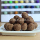Felt Ball Cocoa Brown 1 CM,  2 CM, 2.5 CM, 3 CM, 4 CM Colour 28 - Felt Ball Rug USA - 1