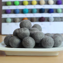 Felt Ball Silver Grey 1 CM, 2 CM, 2.5 CM, 3 CM, 4 CM Colour 34 - Felt Ball Rug USA - 1