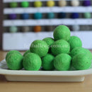 Felt Ball Green Apples 1 CM, 2 CM, 2.5 CM, 3 CM, 4 CM Colour 37 - Felt Ball Rug USA - 1