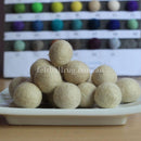 Felt Ball Cream 1 CM, 2 CM, 2.5 CM, 3 CM, 4 CM Colour 40 - Felt Ball Rug USA - 1