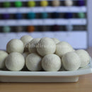 Felt Ball White 1 CM, 2 CM, 2.5 CM, 3 CM, 4 CM Colour 41 - Felt Ball Rug USA - 1