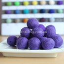 Felt Ball Purple 1 CM, 2 CM, 2.5 CM, 3 CM, 4 CM Colour 43 - Felt Ball Rug USA - 1