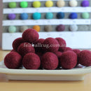 Felt Ball Blood Red 1CM,  2CM, 2.5CM, 3CM, 4CM Colour 4 - Felt Ball Rug USA - 1