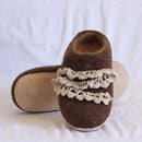 felt shoes brown