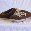 felt shoes chocolate