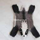 Animal Felt Rug Bob The Badger - Felt Ball Rug USA - 2