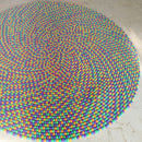 Kaleidoscope felt ball rug