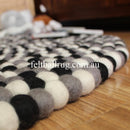 Monochrome Felt Ball Rug - Felt Ball Rug USA - 4