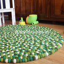 Garden Green Felt Ball Rug - Felt Ball Rug USA - 1