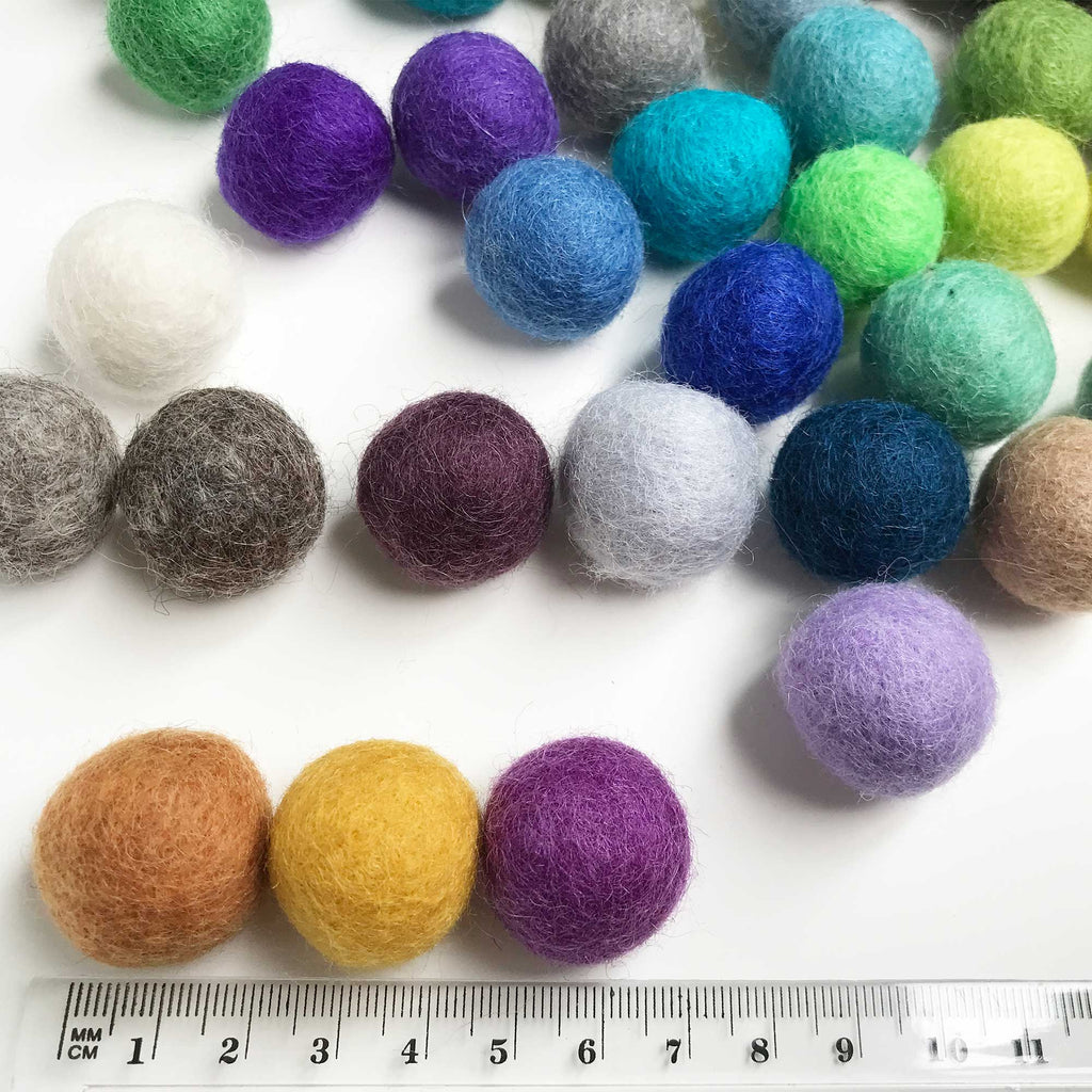 Buy 0.78 (2 cm) Felt Balls - Available In 60 Beautiful Colors