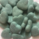 felt heart green