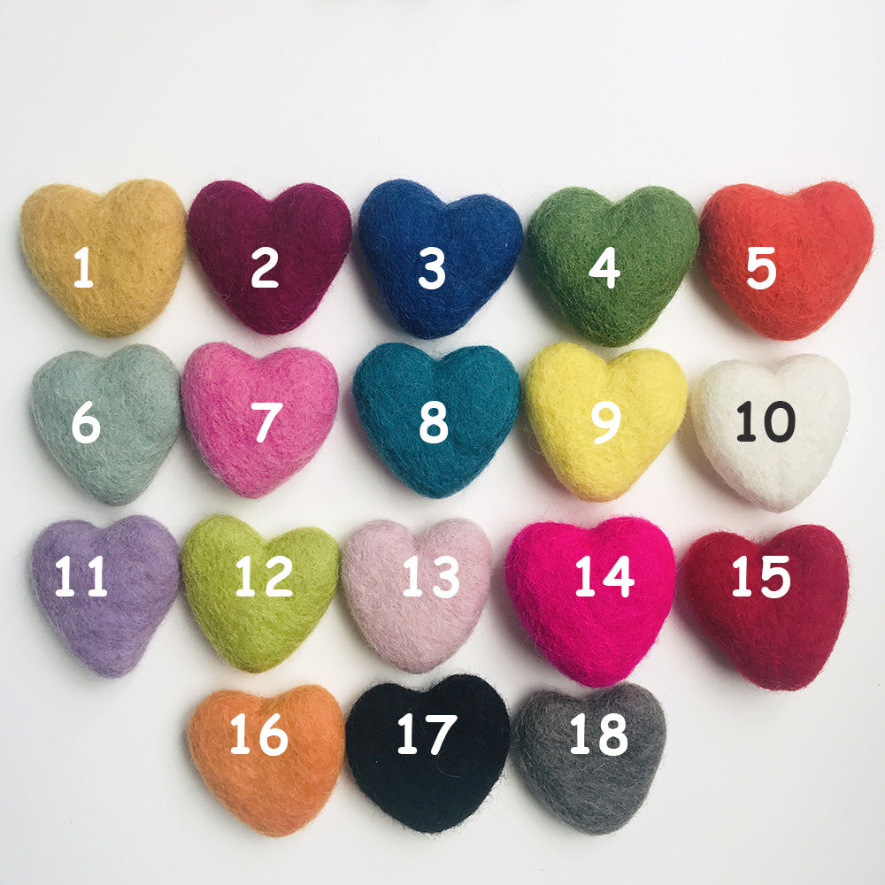 Felt Hearts Assorted Colors - Must Have Item For Your DIY Project – Felt  Ball Rug USA