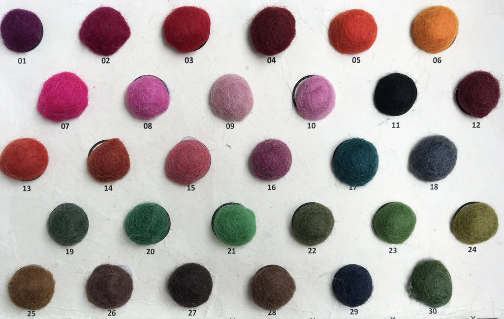 Glaciart One Wool Felt Balls, Rainbow Felt Balls (50 Pieces) 2.5 Centimeters – 1 inch, Handmade Felted 4 Blush Colors (Blush, Light Blush, White and