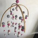 Marshmallow Delight Felt Ball Mobile