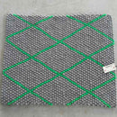 Mint Diamond Rectangle Felt Ball Rug