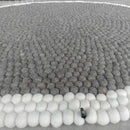 Misty Moon Felt Ball Rug