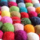 Multicolored Rectangle Felt Ball Rug - Felt Ball Rug USA - 2