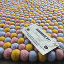 Mustard Blush Felt Ball Rug