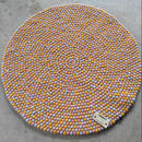 Mustard Blush Felt Ball Rug