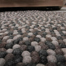 Natural Grey Felt Ball Rug