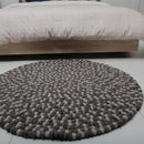 Natural Grey Felt Ball Rug