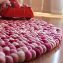Pretty Pink Felt Ball Rug - Felt Ball Rug USA - 1