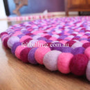 Pancy Purple Felt Ball Rug - Felt Ball Rug USA - 3