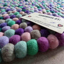Purple Mint Felt Ball Rug