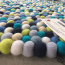 Sea Glass Felt Ball Rug