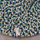 Sea Glass Felt Ball Rug