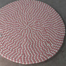 Strawberries And Cream Felt Ball Rug