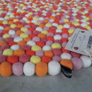 Summer Sunset Felt Ball Rug
