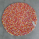 Summer Sunset Felt Ball Rug