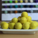 Felt Ball Sunshine Yellow 1 CM,  2 CM, 2.5 CM, 3 CM, 4 CM Colour 39 - Felt Ball Rug USA - 1