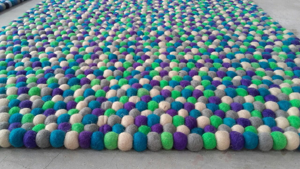 Felt Ball Rug Custom Made Rectangle - Design Your Own! – Felt Ball Rug USA