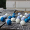Felt Ball Garland Blue White Lavender - Felt Ball Rug USA - 2