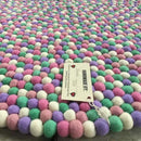 BUBBLEGUM FELT BALL RUG