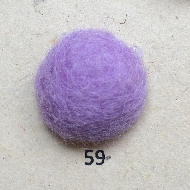 Felt Balls Lavender Mist 1 cm ( 0.39"), 2 cm ( 0.78"), 2.5 cm ( 0.98"), 3 cm ( 1.18") And 4 cm ( 1.57") COLOR 59