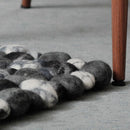 Dark Pebble Felt Ball Rug