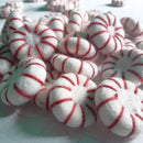 felt peppermint candy disk white