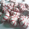 felt peppermint candy disk white