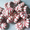 felt peppermint candy disk white